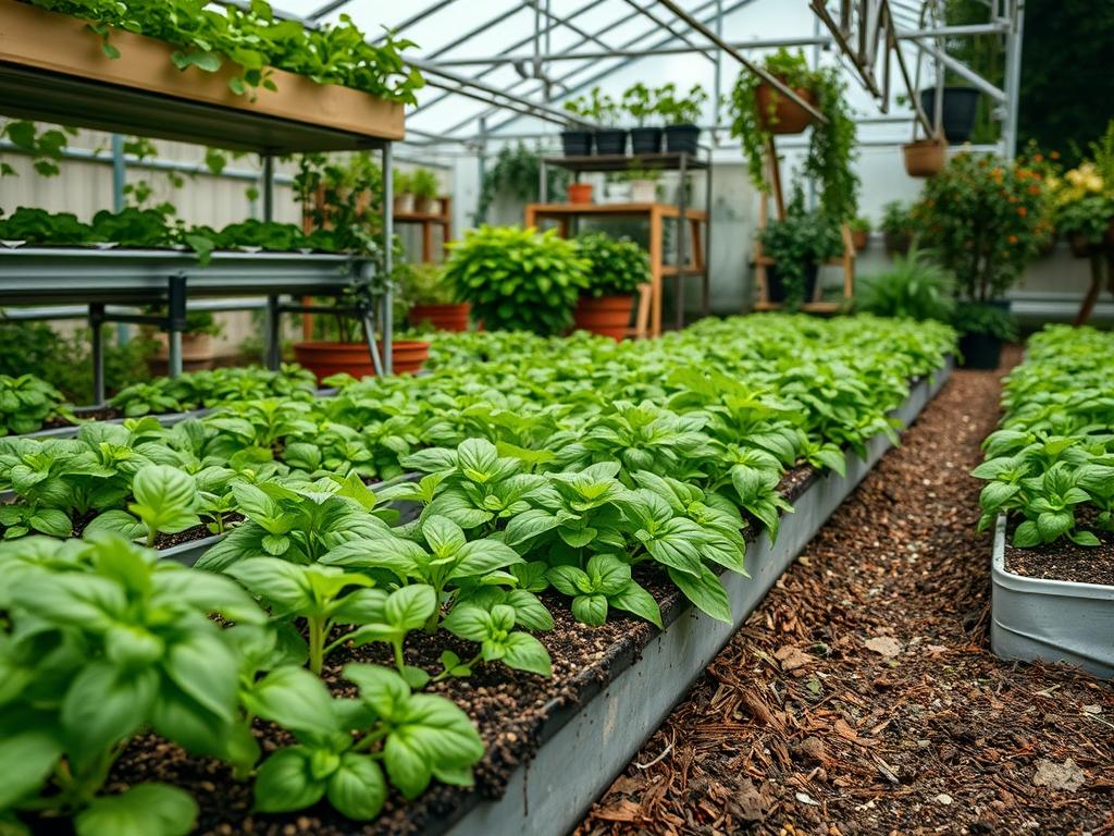 Hydroponic Basil Growth