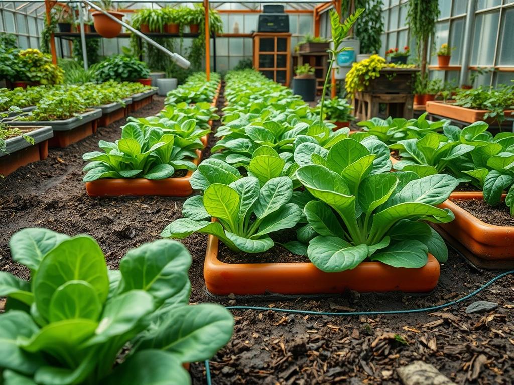 Hydroponic Spinach Growth